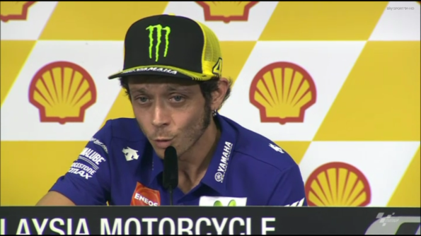 Rossi in conferenza stampa spara a zero su marquez. Fonte: Sky